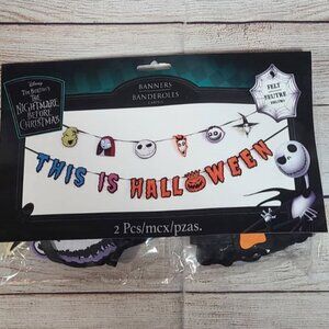Disney Tim Burton's The Nightmare Before Christmas This Is Halloween Banner NEW